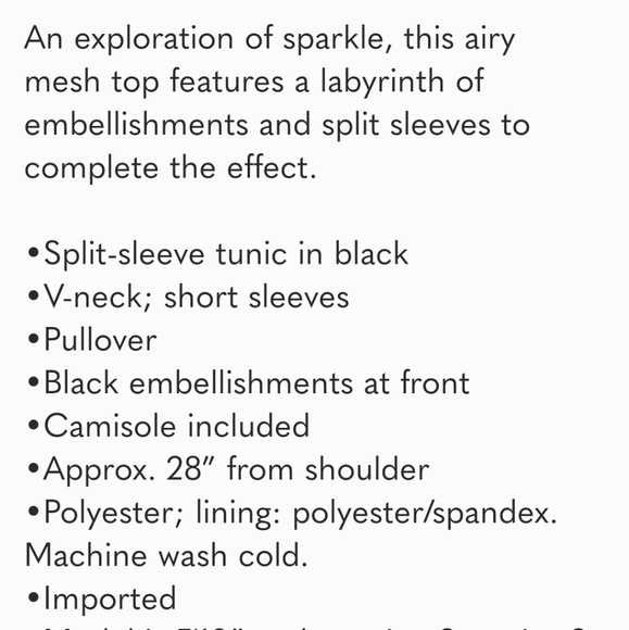 New Banana Republic Split Sleeve Sequin Tunic with Camisole - Picture 11 of 12